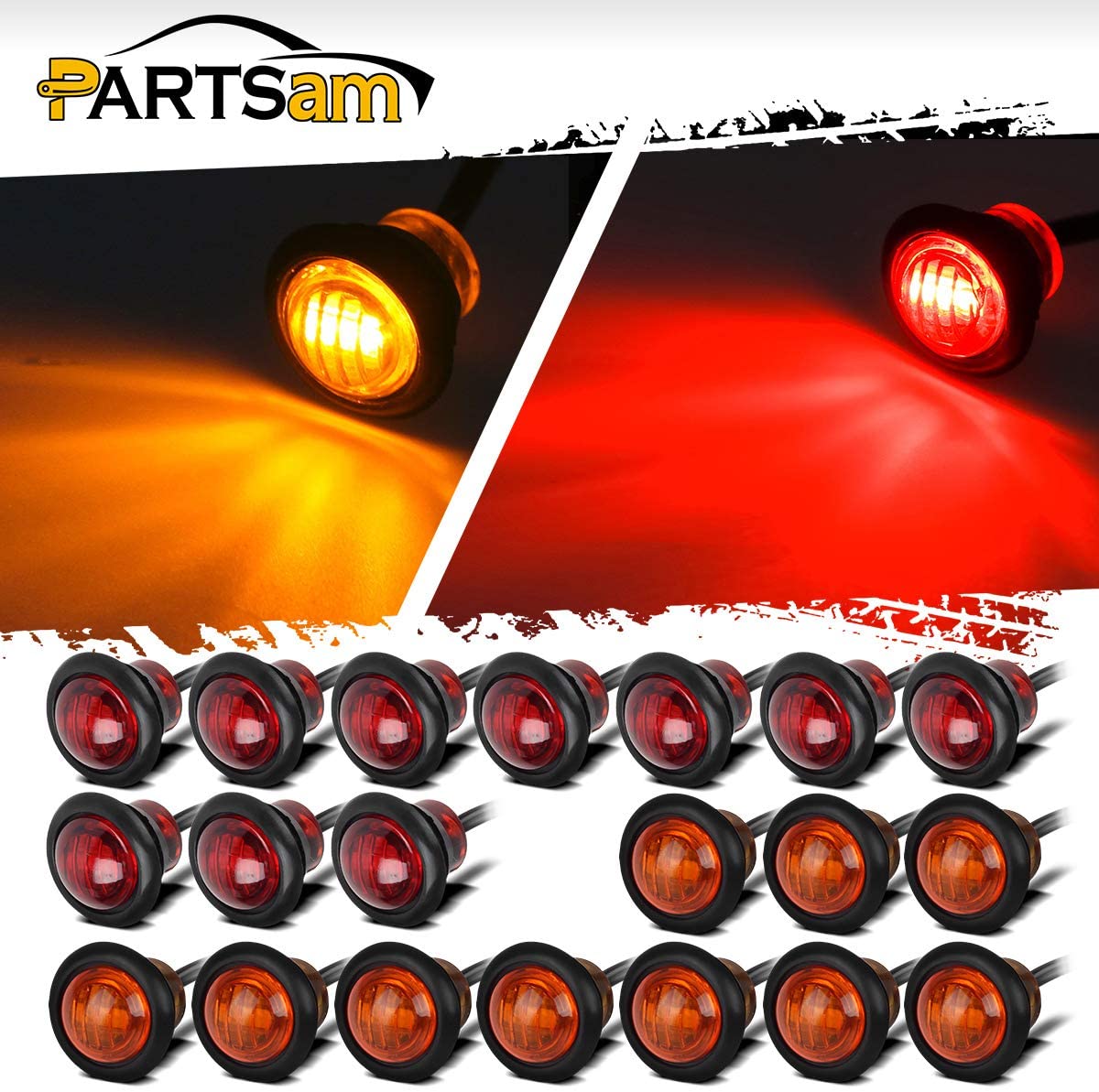 Luz de trabajo LED de 27 vatios, luz de trabajo LED cuadrada a prueba de agua, bombilla LED para automóvil de color azul T10, bombilla LED para interior de automóvil de color azul, luz LED de posición lateral de 3/4 de pulgada