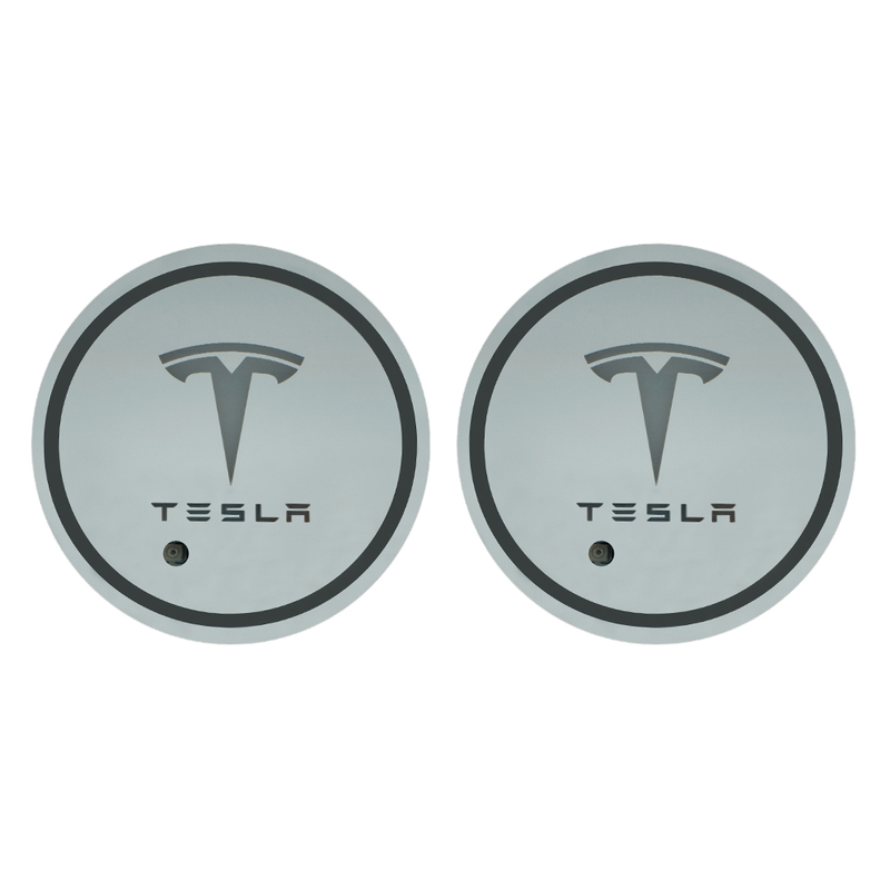 Luces de soporte de taza de automóvil LED para Tesla Modelo Y X S 3 con tazas de carga USB 