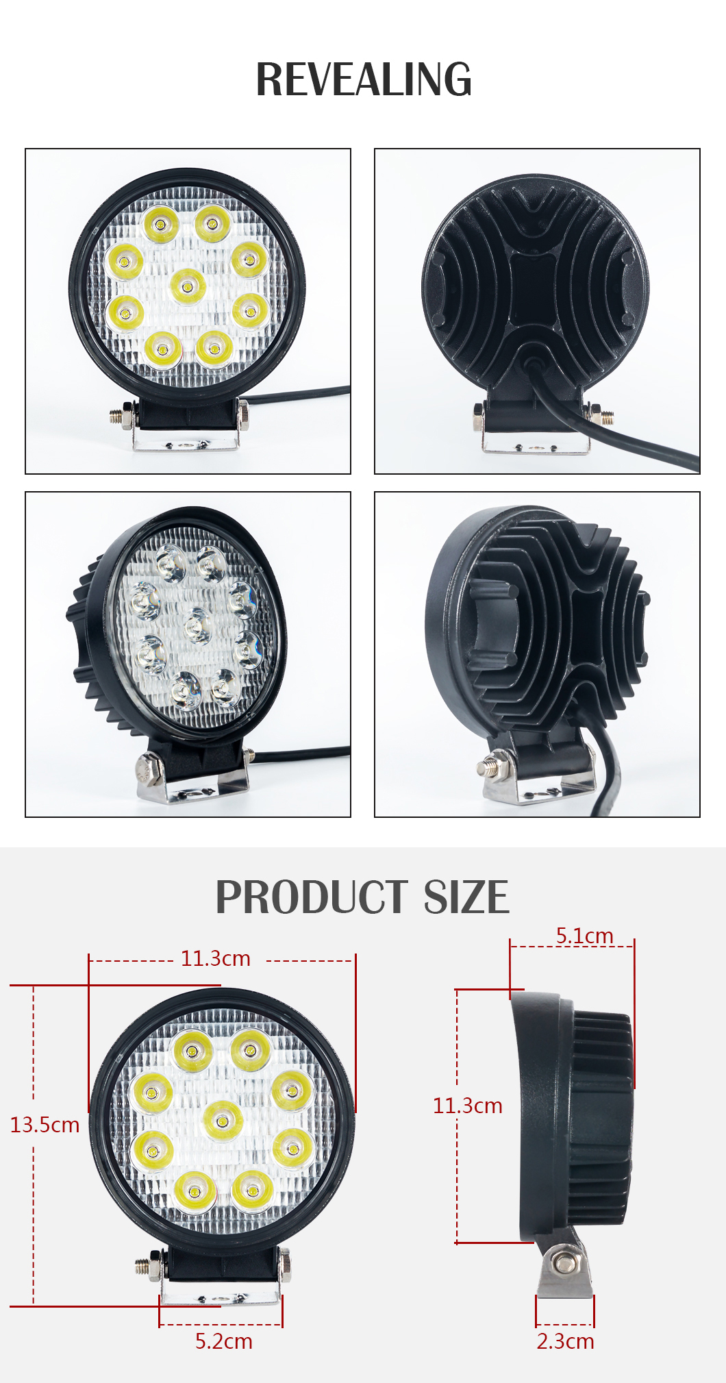 Luz de conducci&oacute;n LED de 4,5 pulgadas, luz de conducci&oacute;n LED redonda, luz de conducci&oacute;n LED de haz de l&aacute;piz, luz de conducci&oacute;n LED de 4,5 pulgadas, luz de conducci&oacute;n LED redonda de 4,5 pulgadas