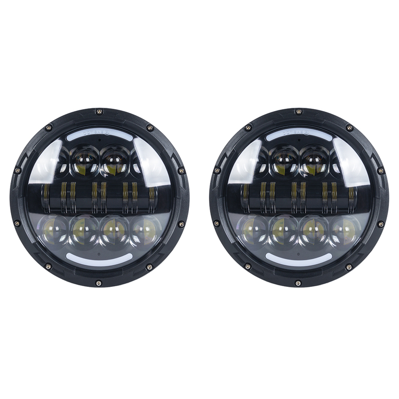 7 "LED FEARL para Jeep Wrangler DRL luces de trabajo de haz bajo alto