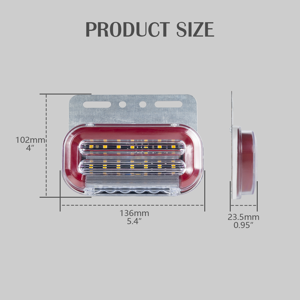 Luces de funcionamiento de freno LED de 24 V rojo múltiple de función