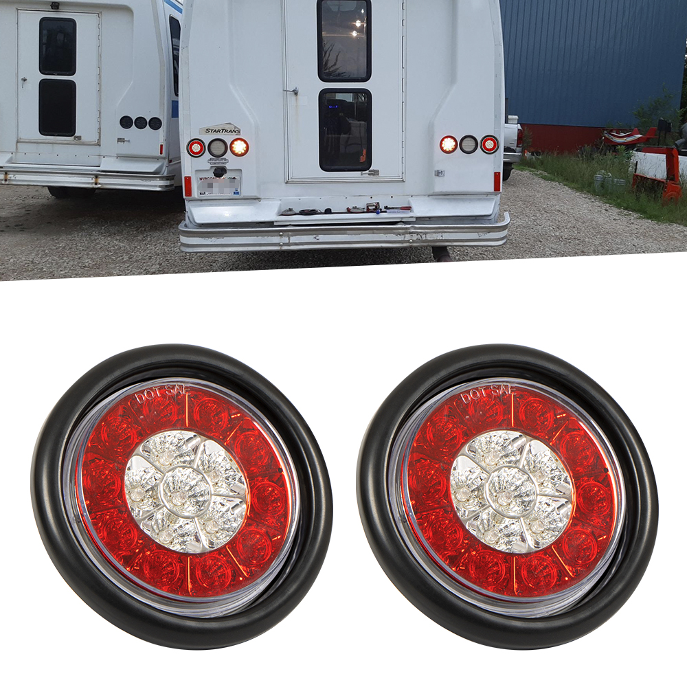 4 pulgadas Round 3 Función Led Led Luces Tail Impreaves