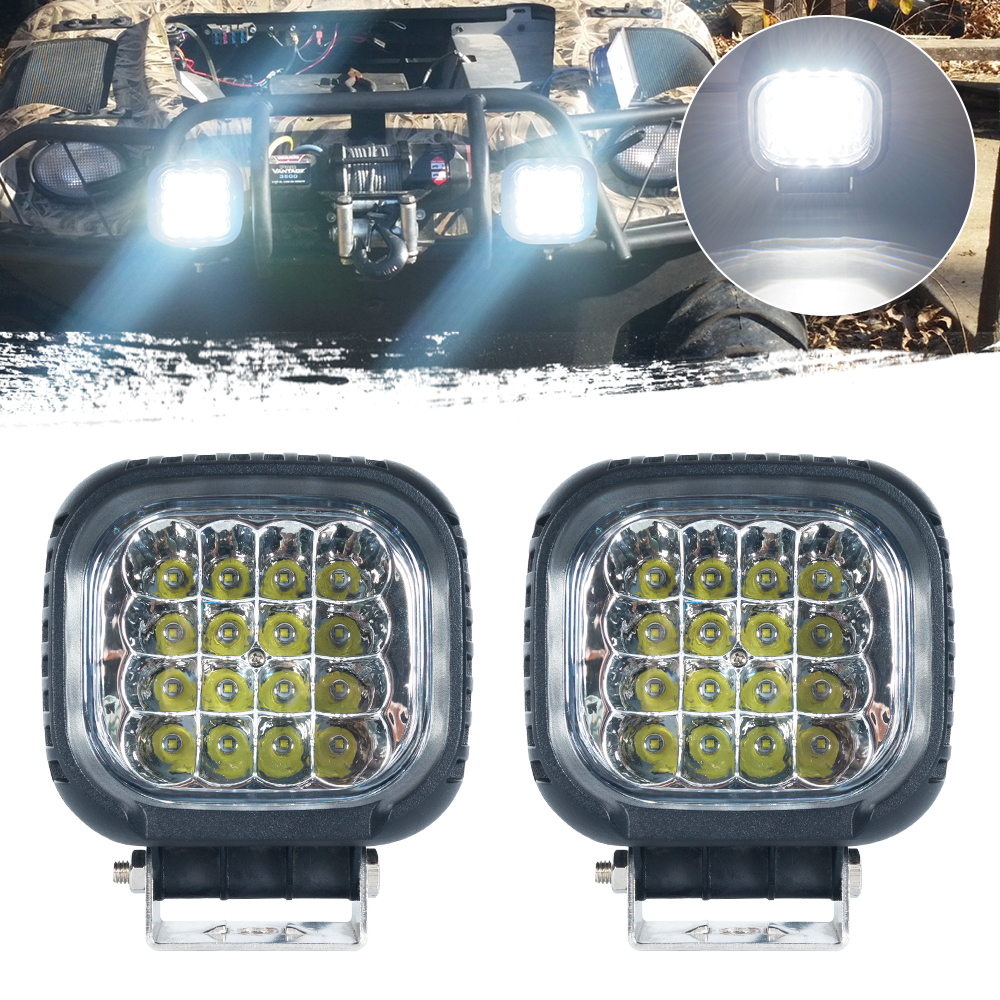 Luz de trabajo LED de 12W, luz de trabajo LED amarillo de 12W, luz de trabajo de LED cuadrado, luz de trabajo LED cuadrada de 12W, luz de trabajo de LED Cree