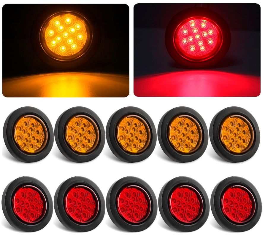 Luz de posici&oacute;n lateral LED de 12 V, luz de posici&oacute;n lateral LED impermeable, luz de posici&oacute;n lateral LED a prueba de agua, luz de posici&oacute;n lateral LED impermeable de 2,5 pulgadas, luz de posici&oacute;n lateral LED de 12 V CC para coche