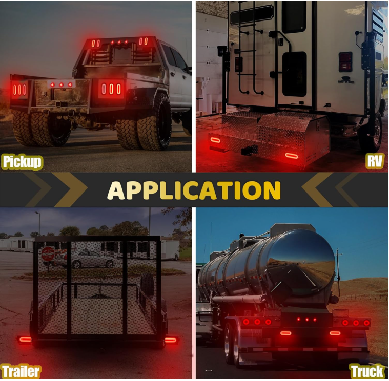 L&aacute;mpara LED para coche con luz trasera de parada, luz trasera LED de 6 pulgadas, luz trasera LED de gran oferta, luz trasera LED resistente al agua de gran oferta, l&aacute;mpara de luz trasera para cabina