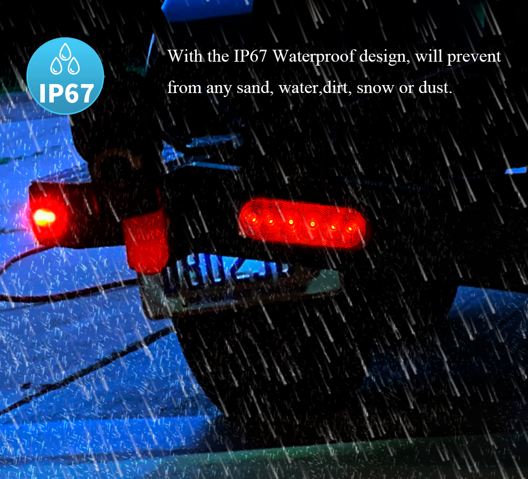 Luz trasera del LED rojo, LED de 6 