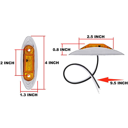 Lámpara indicadora de ámbar liquidación trasera de la parte posterior LED LED MARCADOR DE MARCADOR DE CAR 