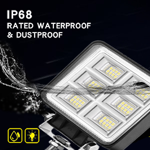 Luces de trabajo de conducción LED cuadradas de 4 pulgadas 