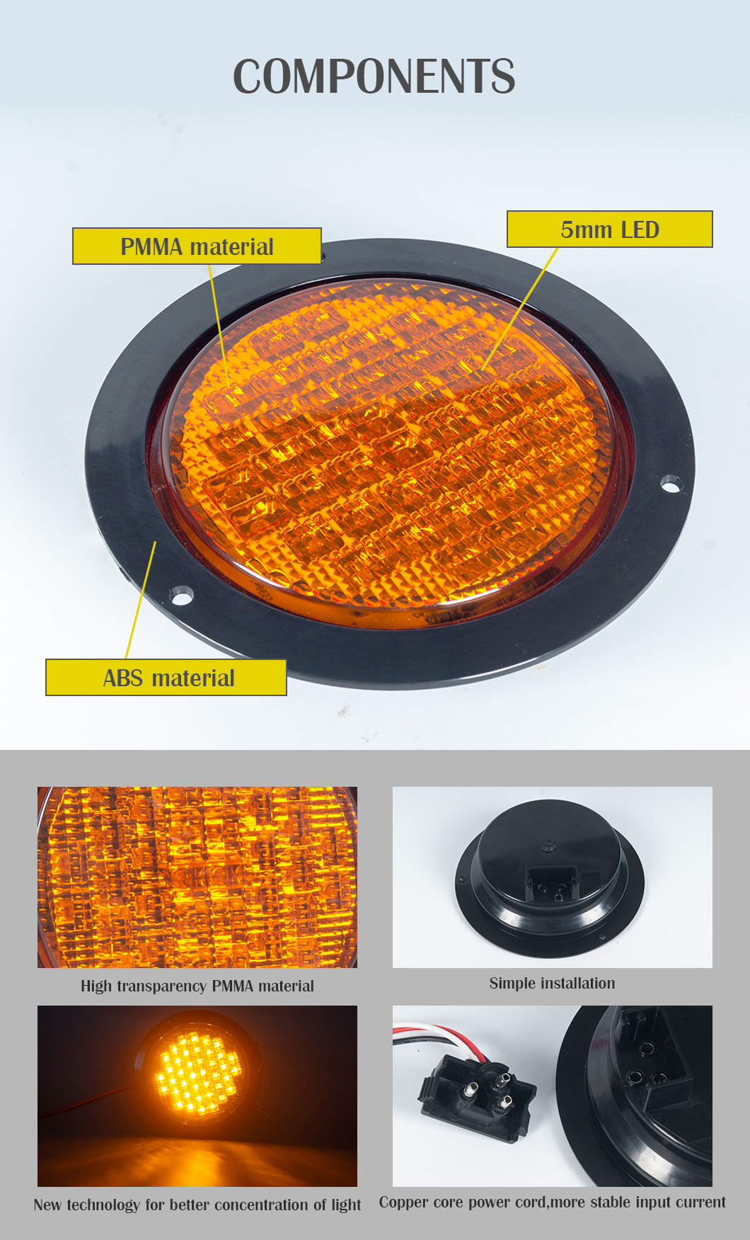 Luz trasera LED de 6 pulgadas