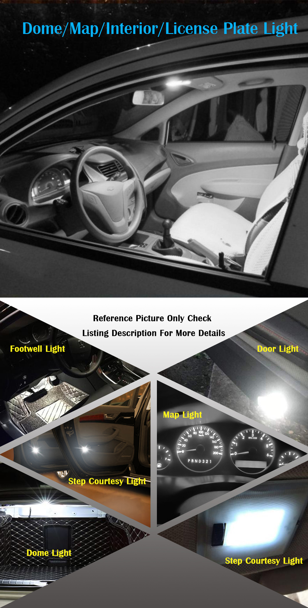  Luz de coche LED de bulbo