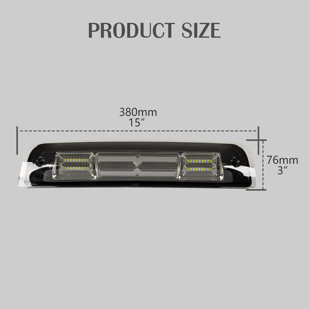 LED RAM LED TERCER DEL TERCER FRENO Luz de carga blanca 