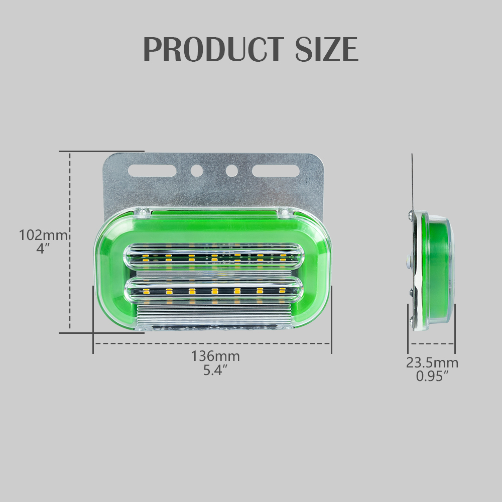 Luces de marcador para carga, luces de marcador para camiones, luces de marcador de carga, luces de marcador LED verde, luces de marcador LED para remolques