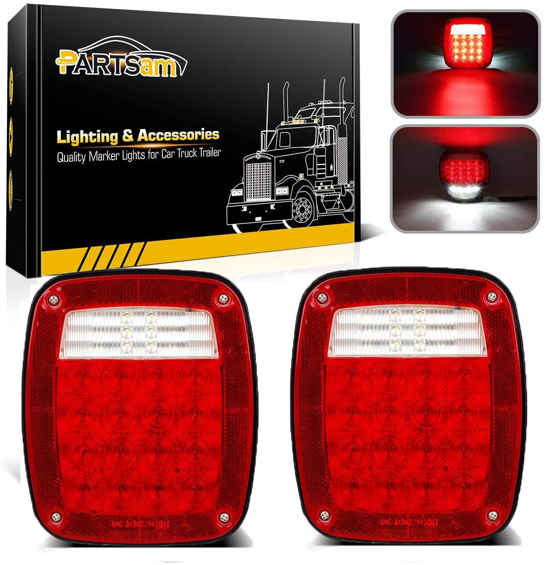 luces traseras LED rojo 6 