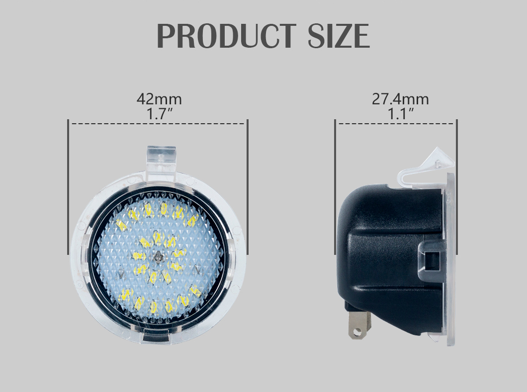 Luces LED blancas para espejo retrovisor, luces LED para espejo retrovisor de charco, luces LED para retrovisor de espejo lateral de Toyota, luces LED para retrovisor de charco, luz LED para espejo lateral de Tundra, luz LED para espejo retrovisor lateral de Sequoia