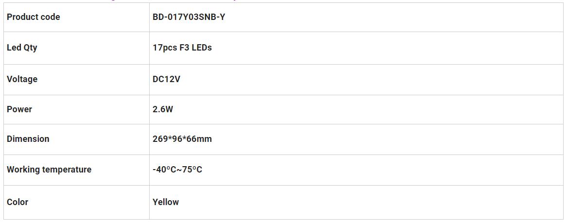 luces de cami&oacute;n bd-017y03snb-y