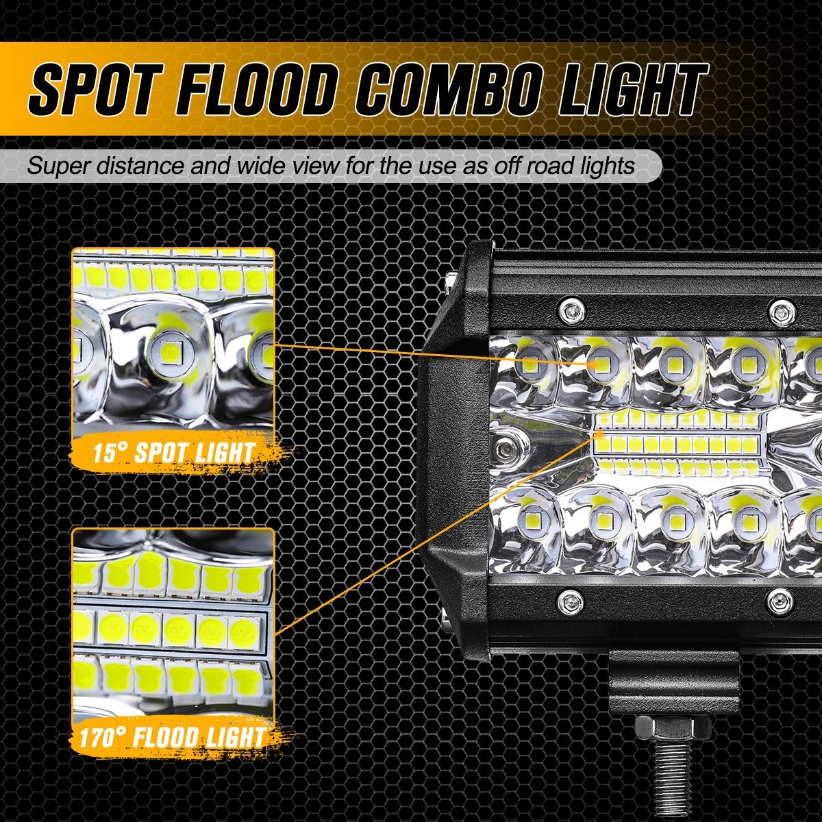 Barra de luz de trabajo LED combinada Spot Flood de 60W y 4 pulgadas