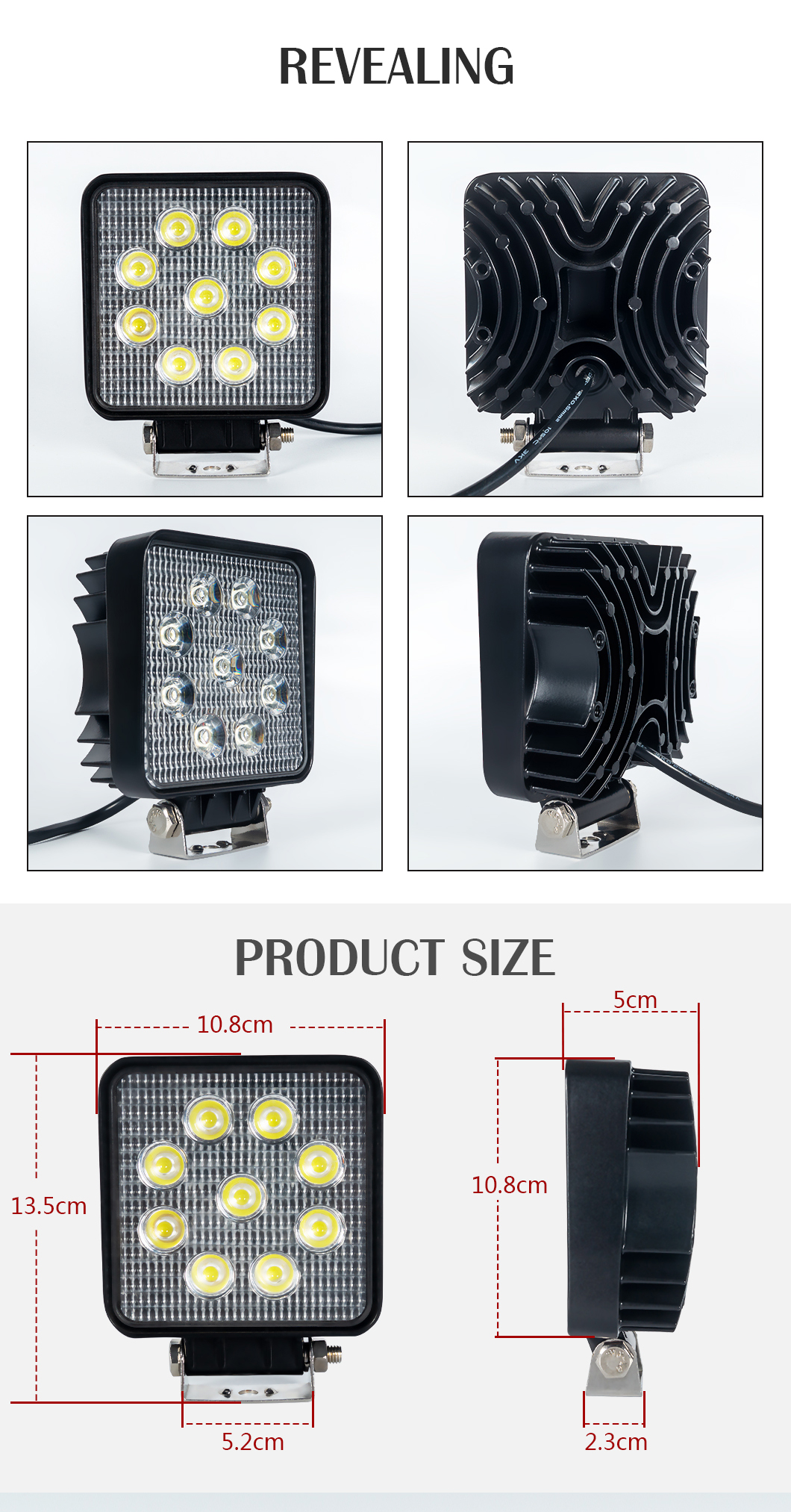 Automotive 48W*2 LED de trabajo LED para camiones