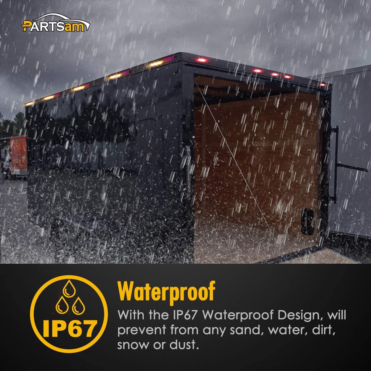 Luz de trabajo LED de 27 vatios, luz de trabajo LED cuadrada a prueba de agua, luz de trabajo LED de gran venta de 48 W, bombilla LED de color azul para autom&oacute;vil, la tercera luz de freno para Ford Mazda