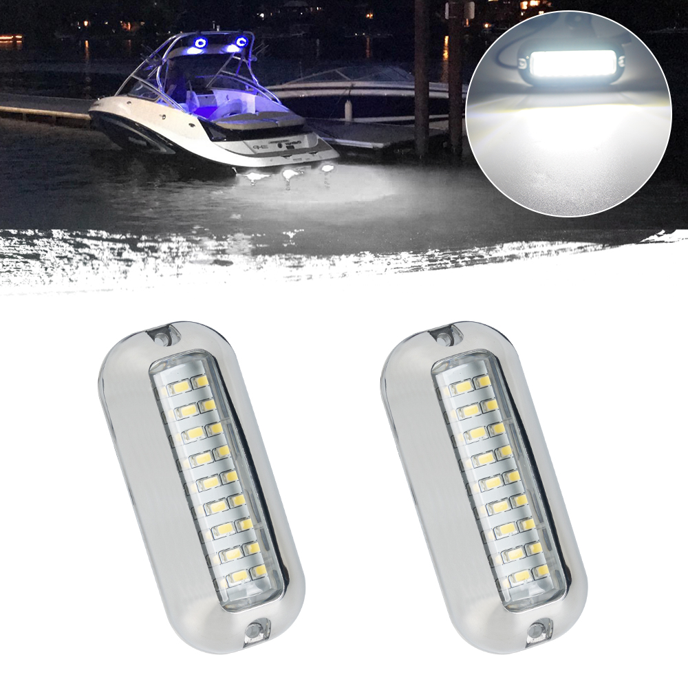 Luces para barcos Funciona con pilas inal&aacute;mbricas, Luz LED marina impermeable para luz de cubierta, Luces interiores de cortes&iacute;a, Luces para barcos marinos impermeables, iluminaci&oacute;n LED para barcos