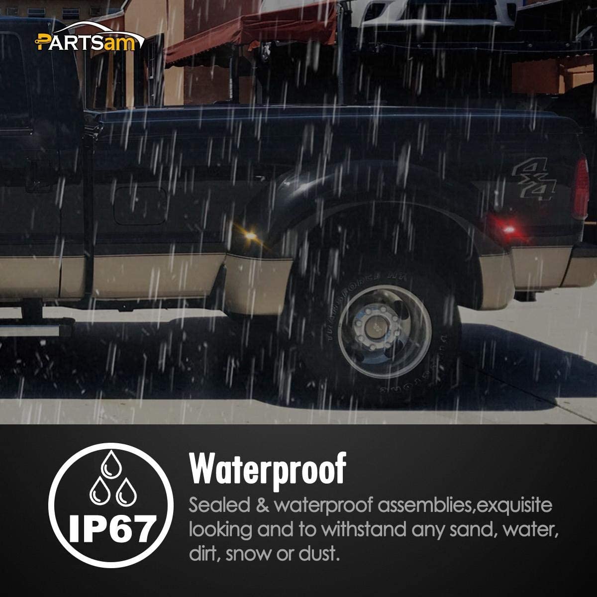 Luz de trabajo LED de 27 vatios, luz de trabajo LED cuadrada a prueba de agua, luz de trabajo LED de gran venta de 48 W, bombilla LED de color azul para autom&oacute;vil, la tercera luz de freno para Ford Mazda