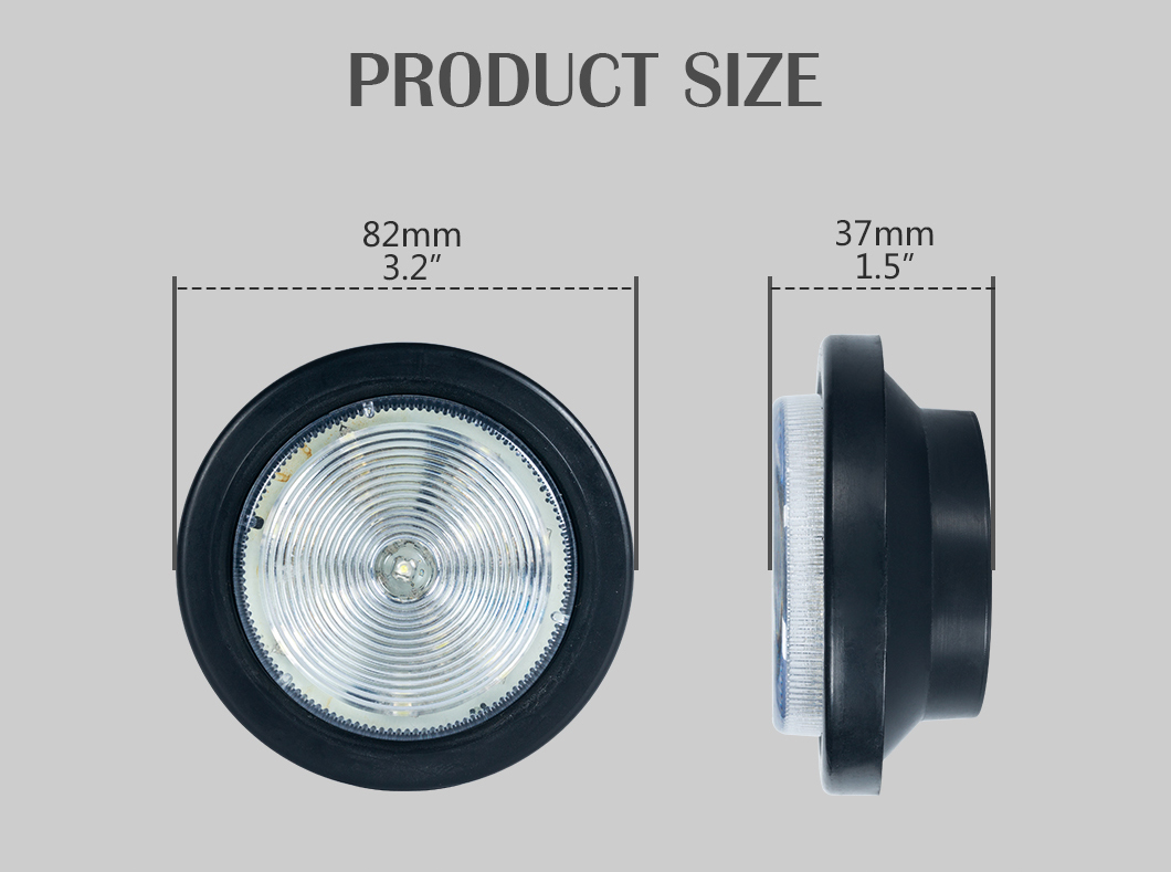 Luces de marcador lateral led de LED impermeable, luces de marcador lateral de despeje del led led redondo, luces de marcador lateral de espacio libre LED del remolque, luces de marcador lateral de liquidaci&oacute;n redonda redonda impermeable, luces de marcador lateral de liquidaci&oacute;n LED de remolque impermeable luces laterales
