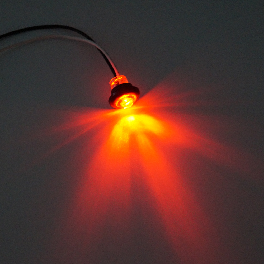 Luz de marcador lateral LED rojo redondo para remolques