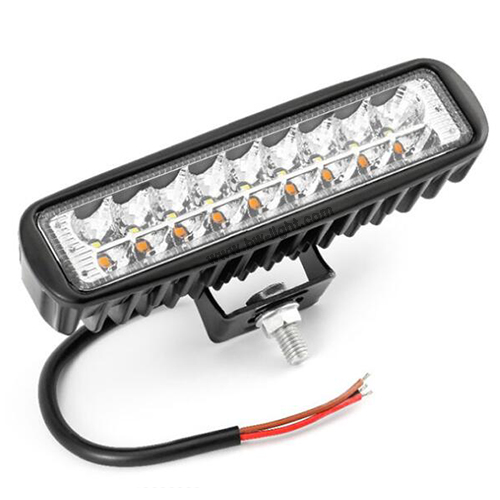 Luz de trabajo de LED ámbar rectangular de 6 pulgadas